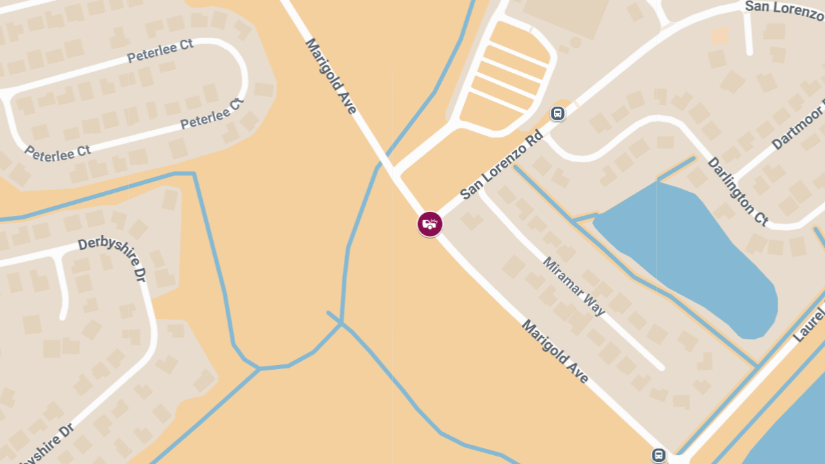 Crash With Injuries at Marigold Ave & San Lorenzo Rd