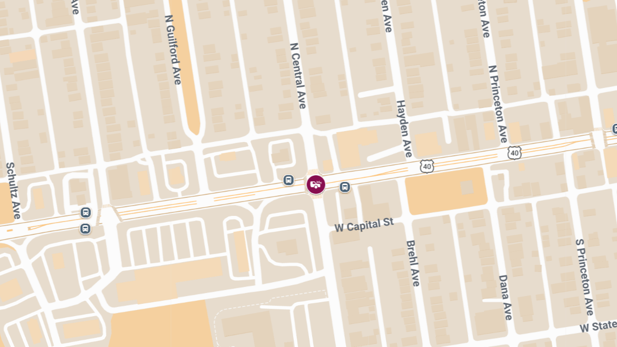 Crash With Injuries at N Central Ave & W Broad St