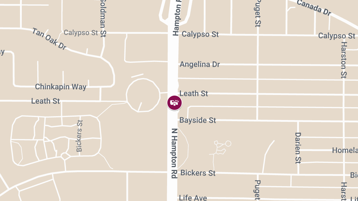 Crash With Injuries at N Hampton Rd & Leath St