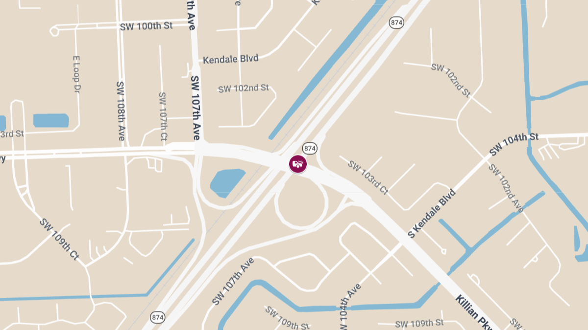 Crash With Injuries at SR-874 & SW 104th St