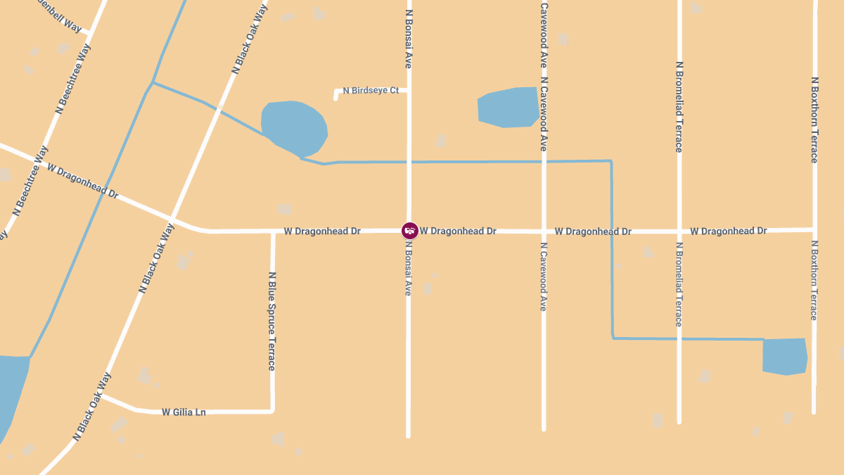 Crash With Injuries at W Dragonhead Dr & N Bonsai Ave