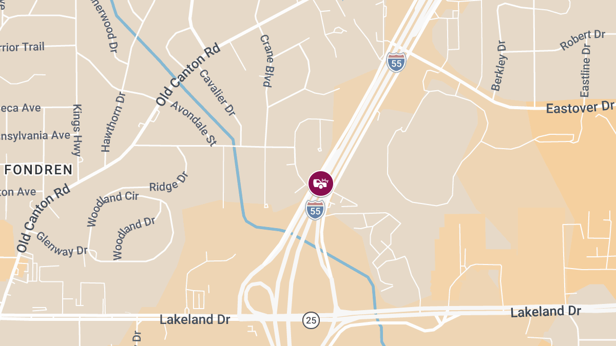 Crash With Injuries on I-55 at Waterworks Curve