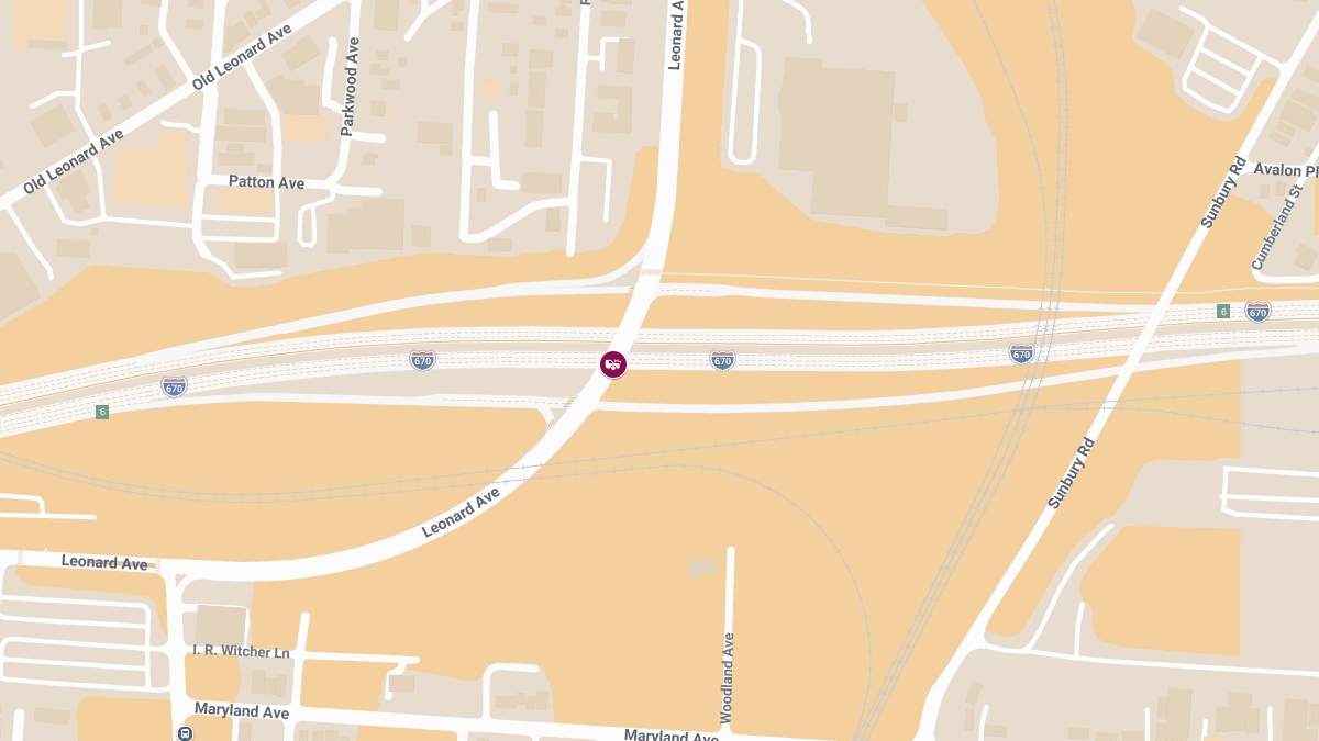 Crash With Injuries on I-670 E & Leonard Ave