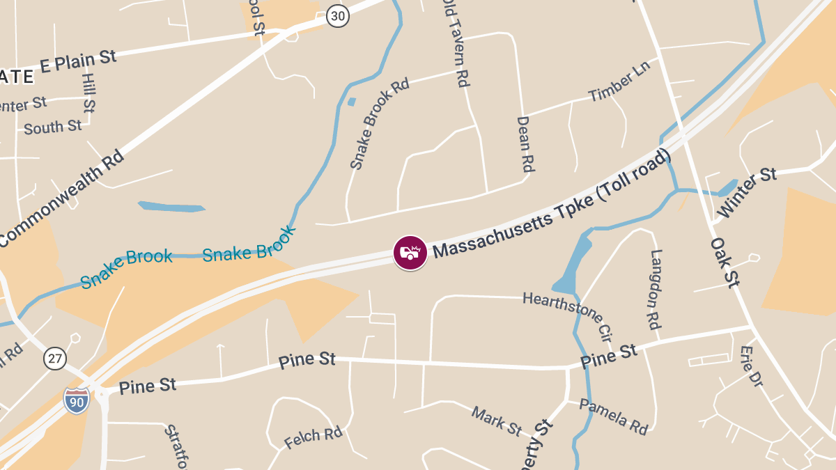 Crash With Injuries on Massachusetts Tpke EB