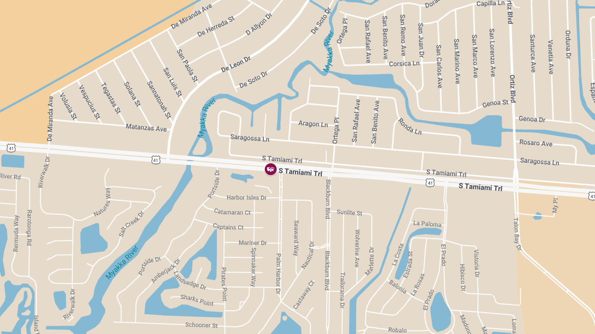 Crash With Injuries on Tamiami Trl S