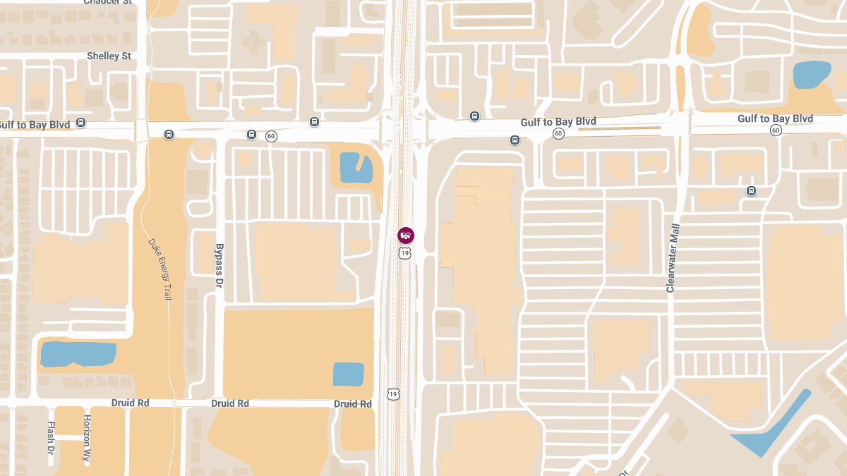 Crash With Injuries on US 19 near Gulf to Bay Blvd