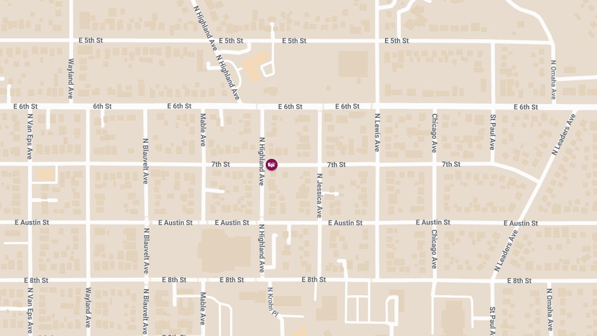 Crash at E 7th St & N Highland Ave Leaves Injuries