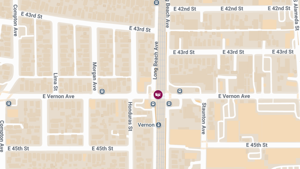 Crash at Long Beach Ave & Vernon Ave Lads to Injuries