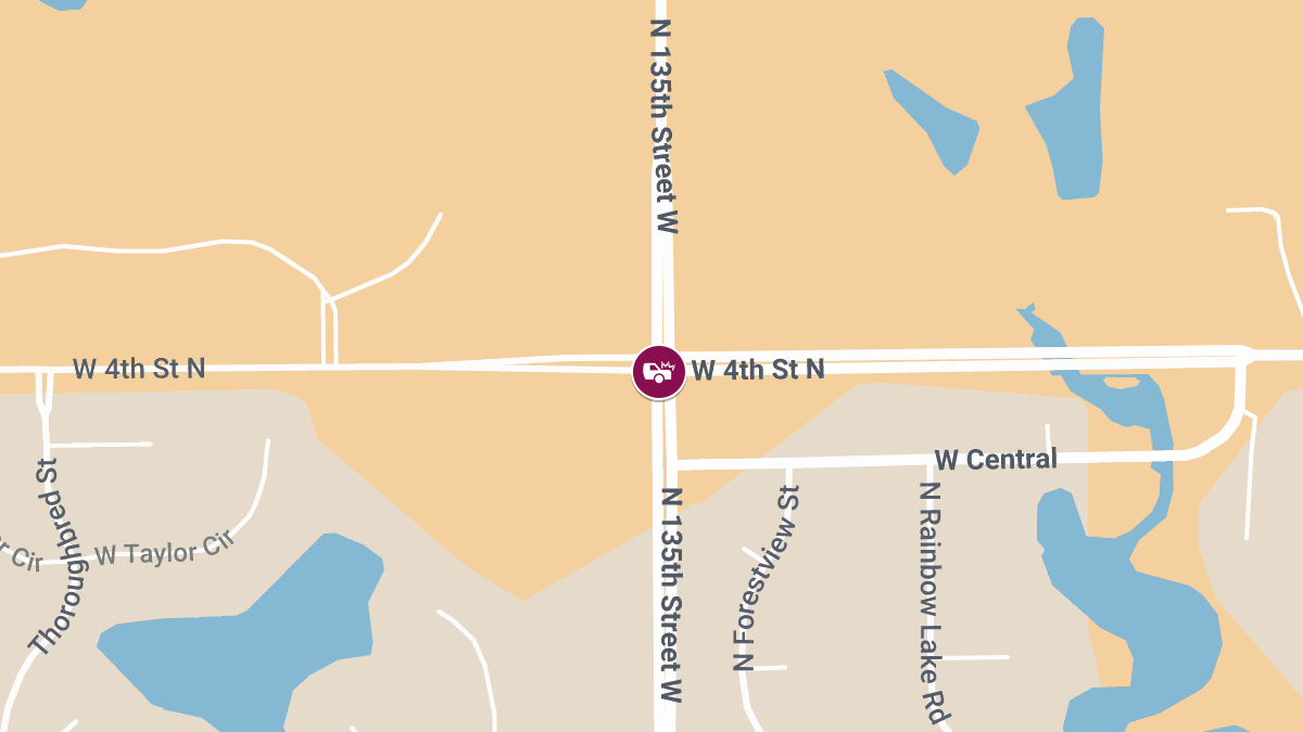 Crash at N 135th St & W Central Leads to Injuries