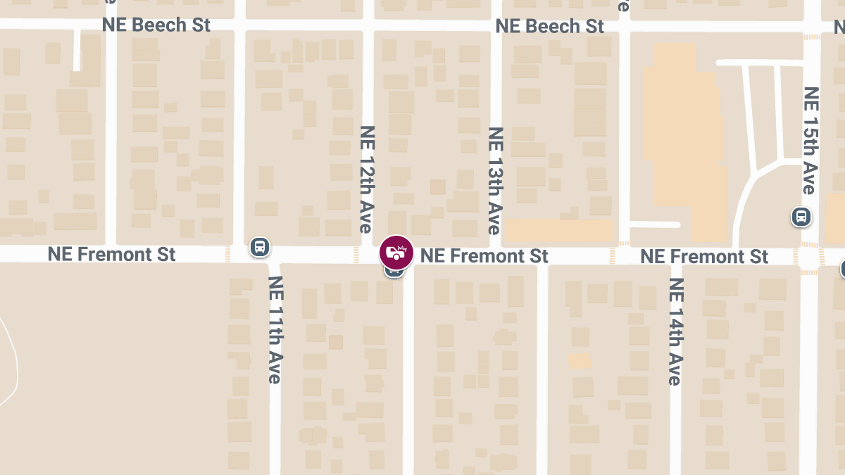 Crash at NE 13th Ave & NE Fremont St