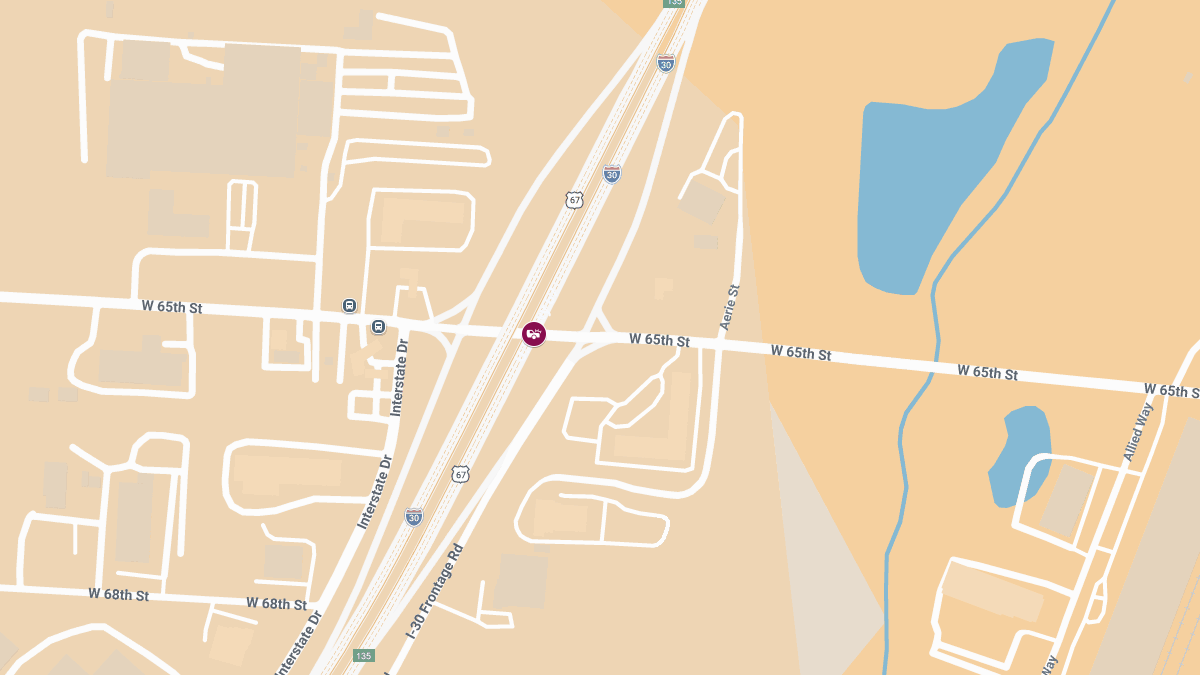 Crash on EB I‑30 Near Exit 135 at 65th St Results in Injuries