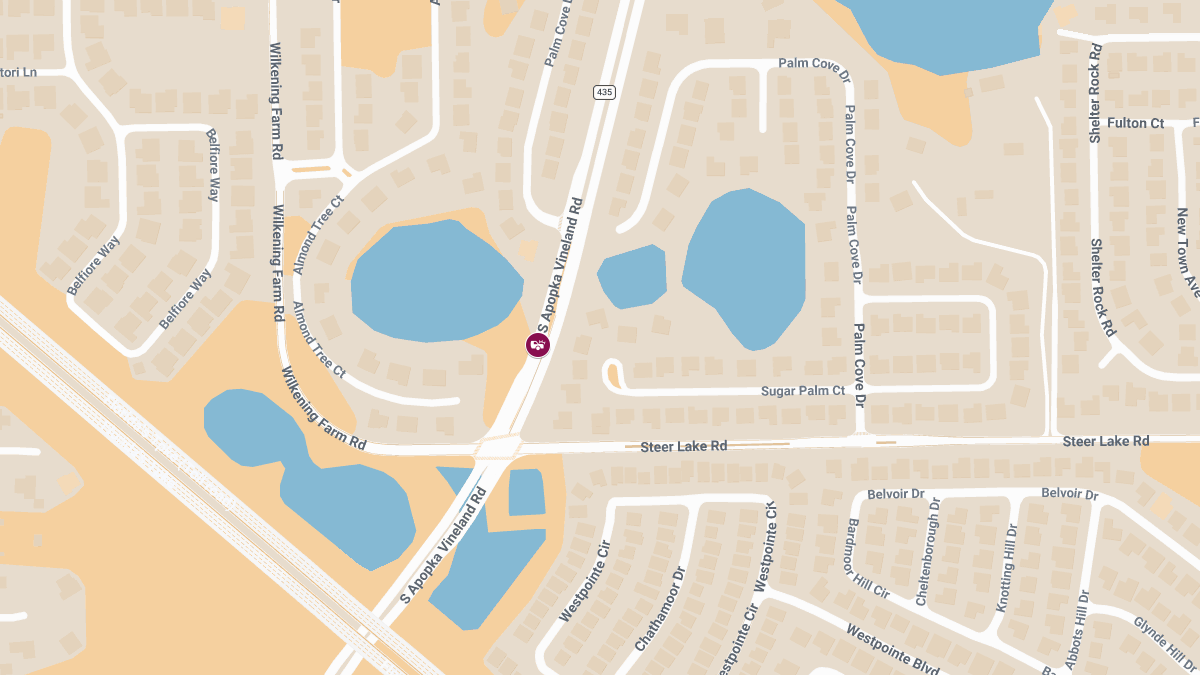 Crash with Injuries at Apopka Vineland Rd S