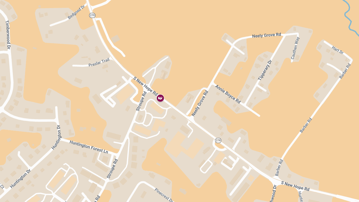 Crash with Injuries at Center Baptist Church on S New Hope Rd