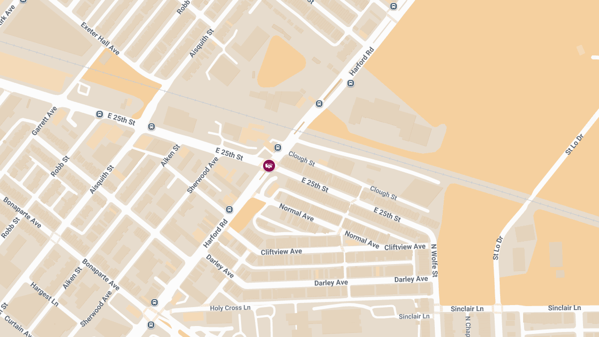 Crash with Injuries at E 25th St and Harford Rd