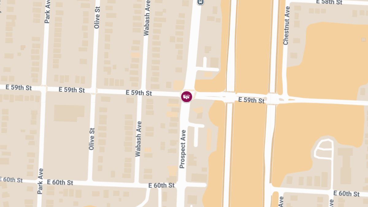 Crash with Injuries at E 59th St & Prospect Ave