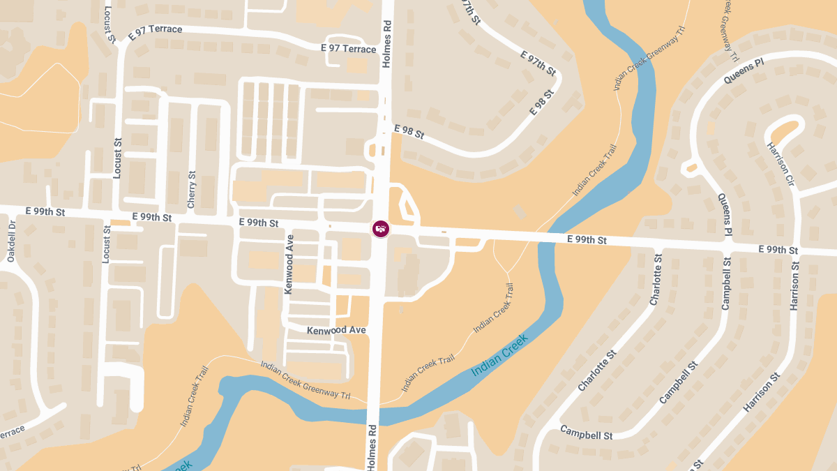 Crash with Injuries at E 99th St and Holmes Rd