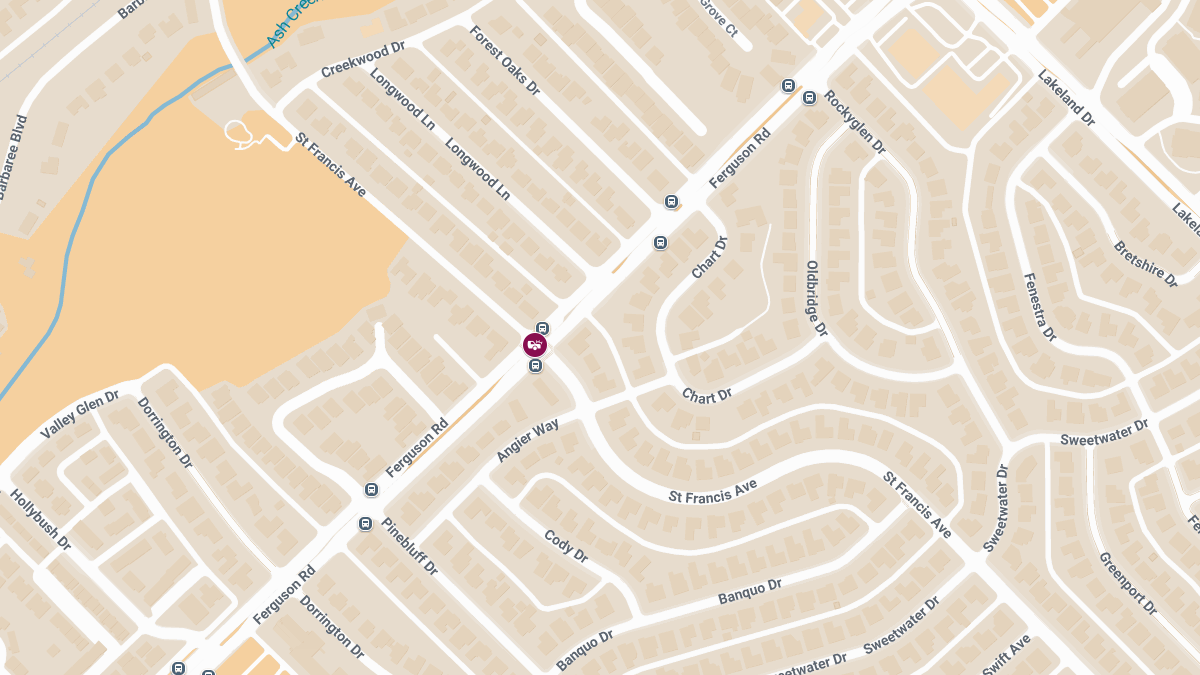 Crash with Injuries at Ferguson Rd & Saint Francis Ave