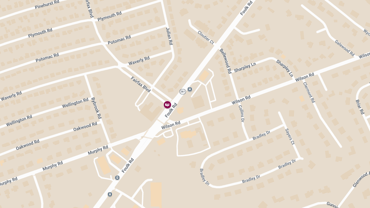 Crash with Injuries at Foulk Rd & Fairfax Blvd