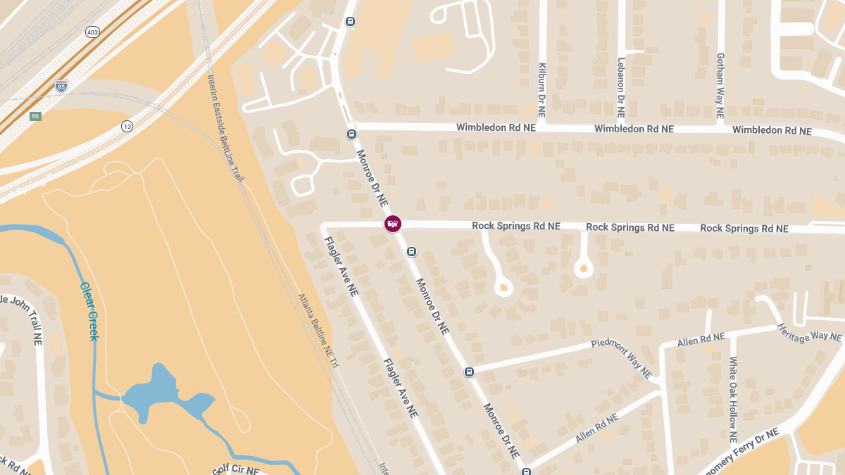 Crash with Injuries at Monroe Dr NE & Rock Springs Rd