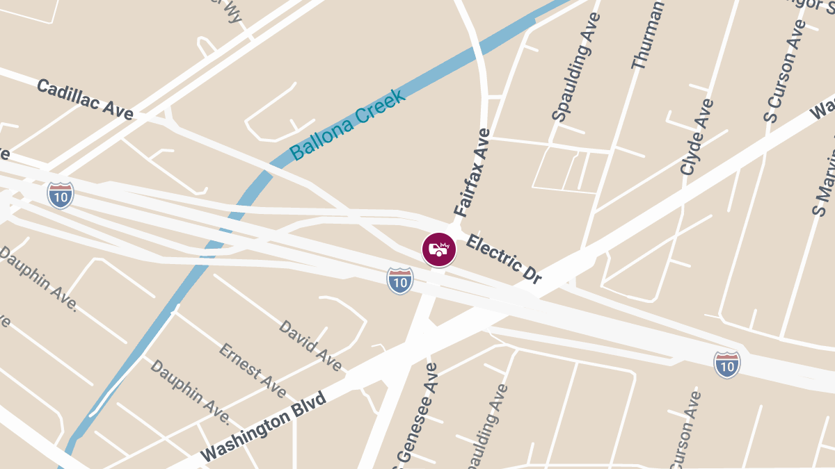 Crash with Injuries at S Fairfax Ave & Electric Dr