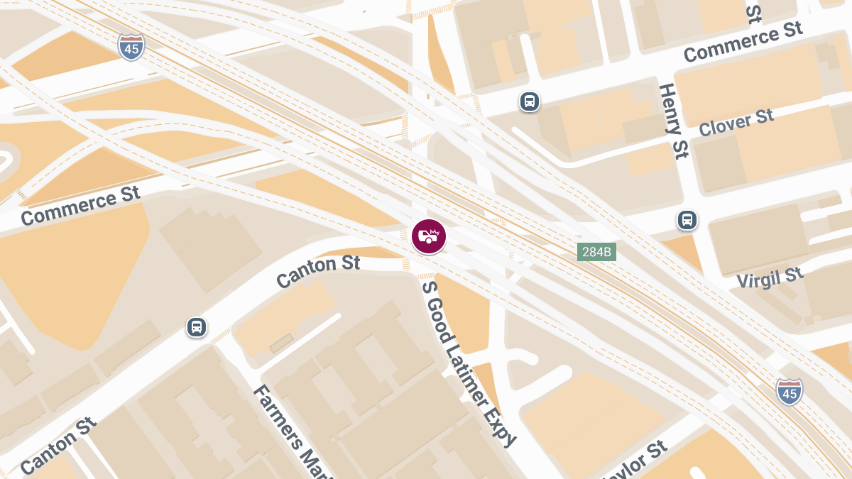 Crash with Injuries at S Good Latimer Expy & I-45 S