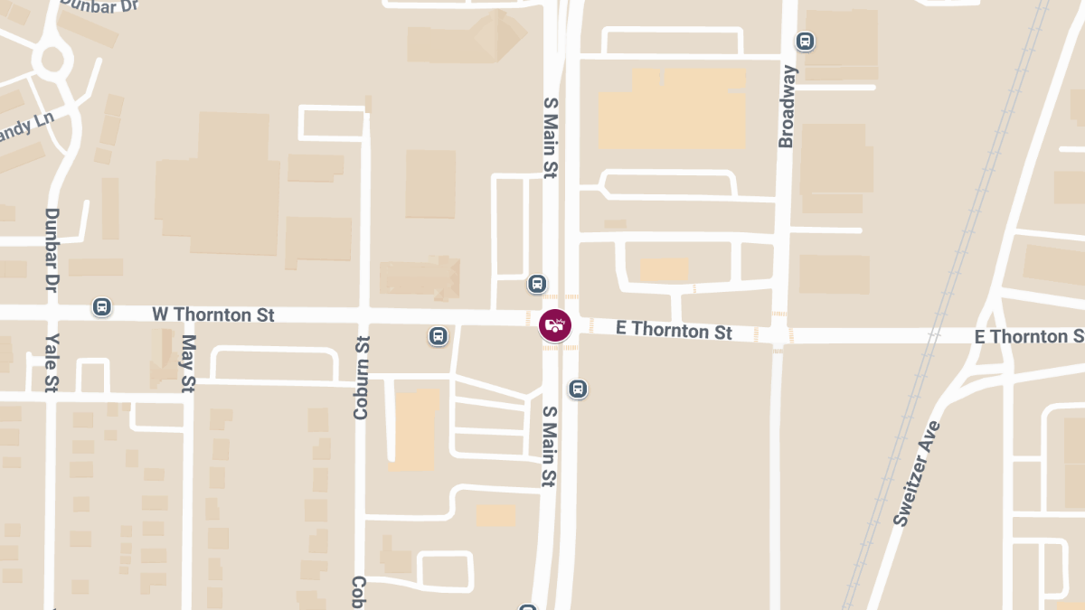 Crash with Injuries at S Main St & E Thornton St