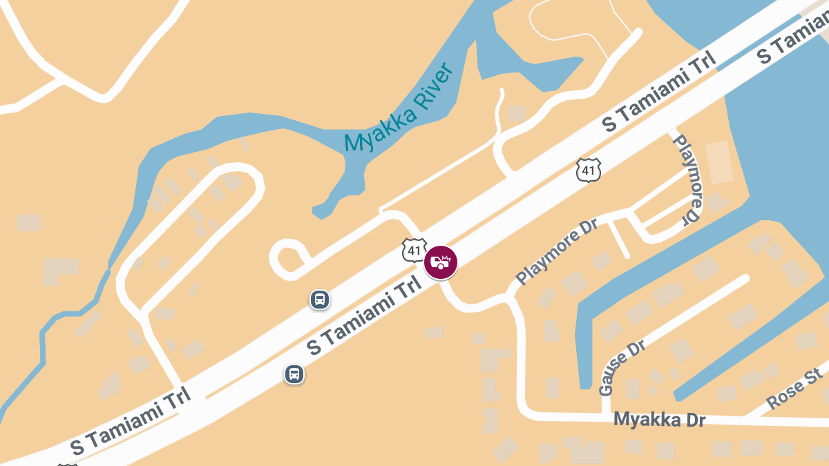 Crash with Injuries at S Tamiami Trl & Myakka Dr