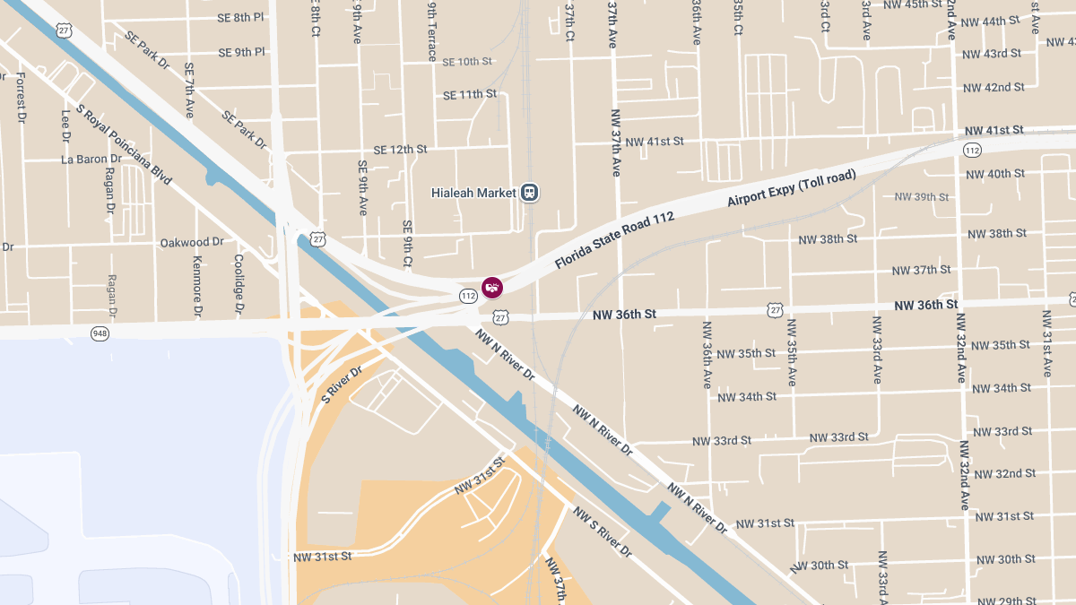 Crash with Injuries at SR-112 WB & NW 42nd Ave