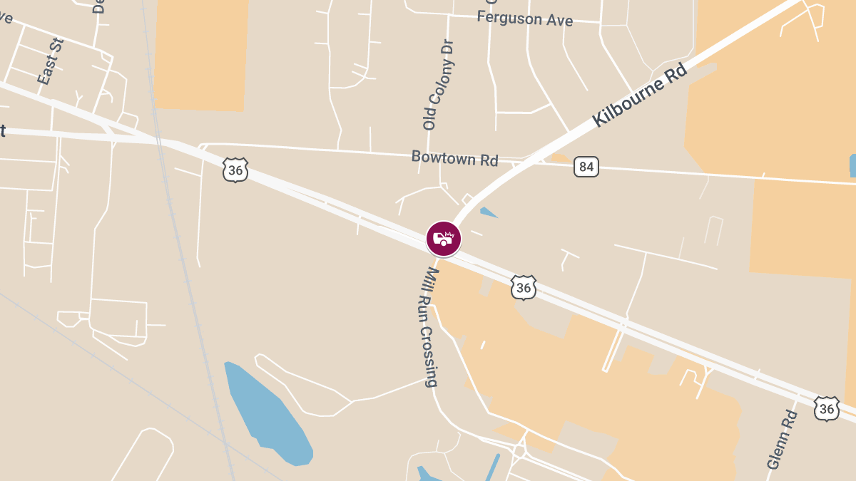 Crash with Injuries at Sunbury Rd & Kilbourne Rd