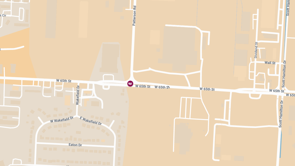 Crash with Injuries at W 65th St & Patterson Rd