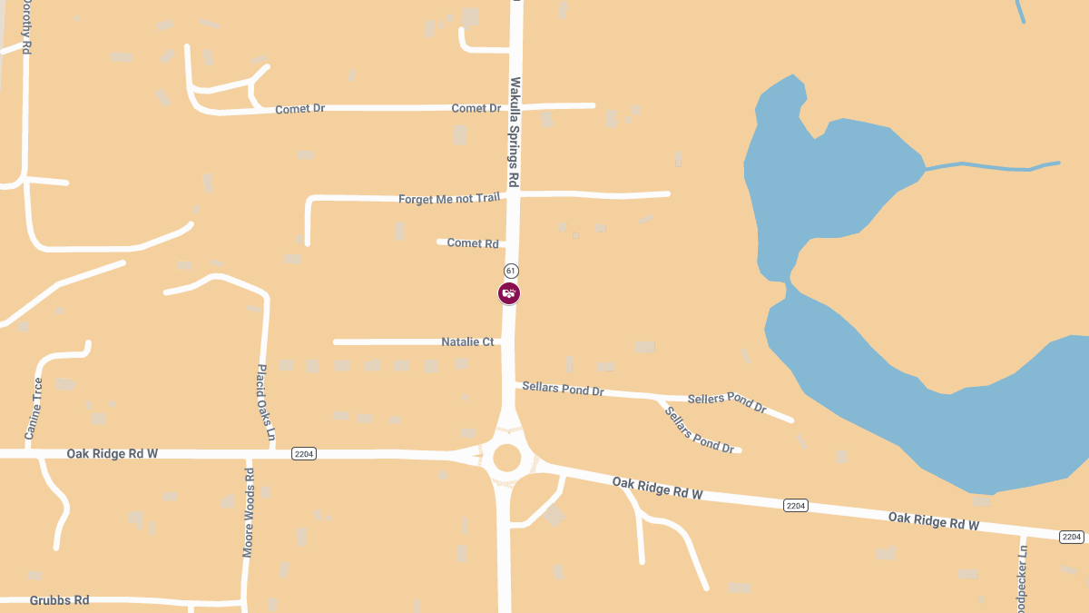 Crash with Injuries at Wakulla Springs Rd Roundabout