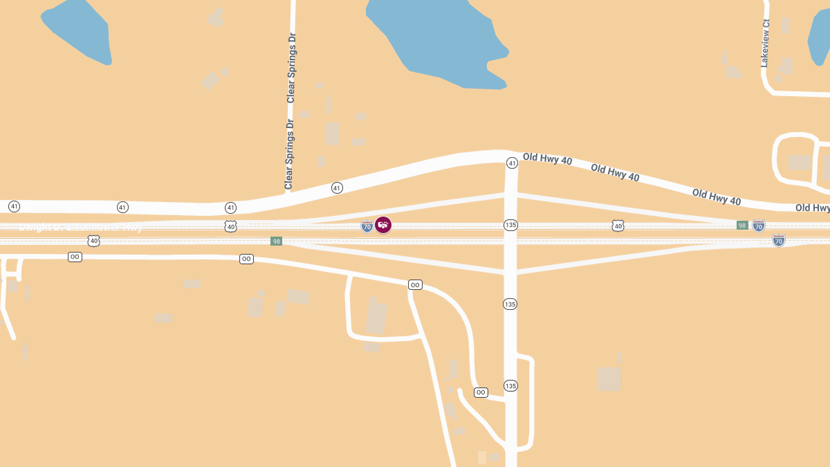 Crash with Injuries on I-70 EB Near Mile 113.4