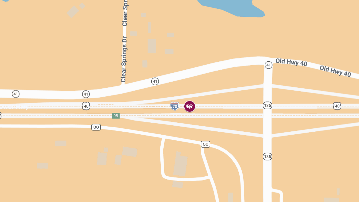 Crash with Injuries on I-70 WB at MM 93.6