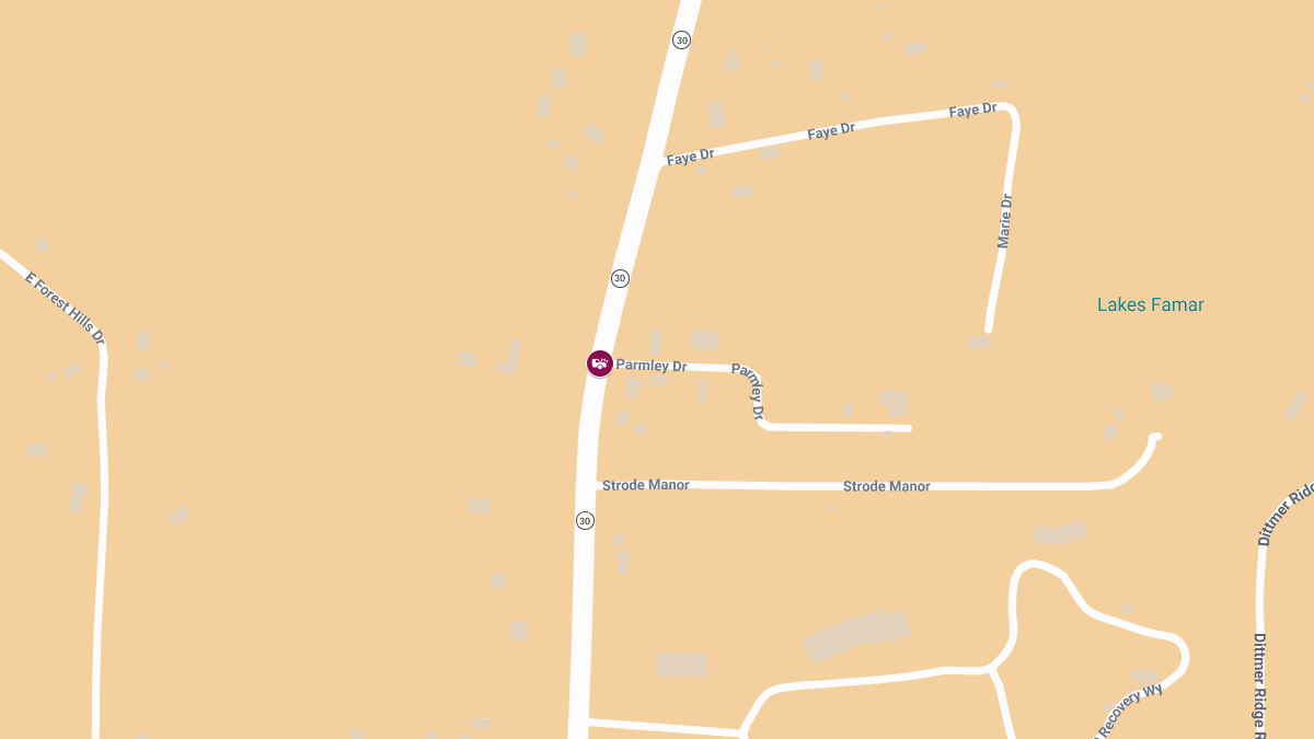 Crash with Injuries on MO-30 at Parmley Dr