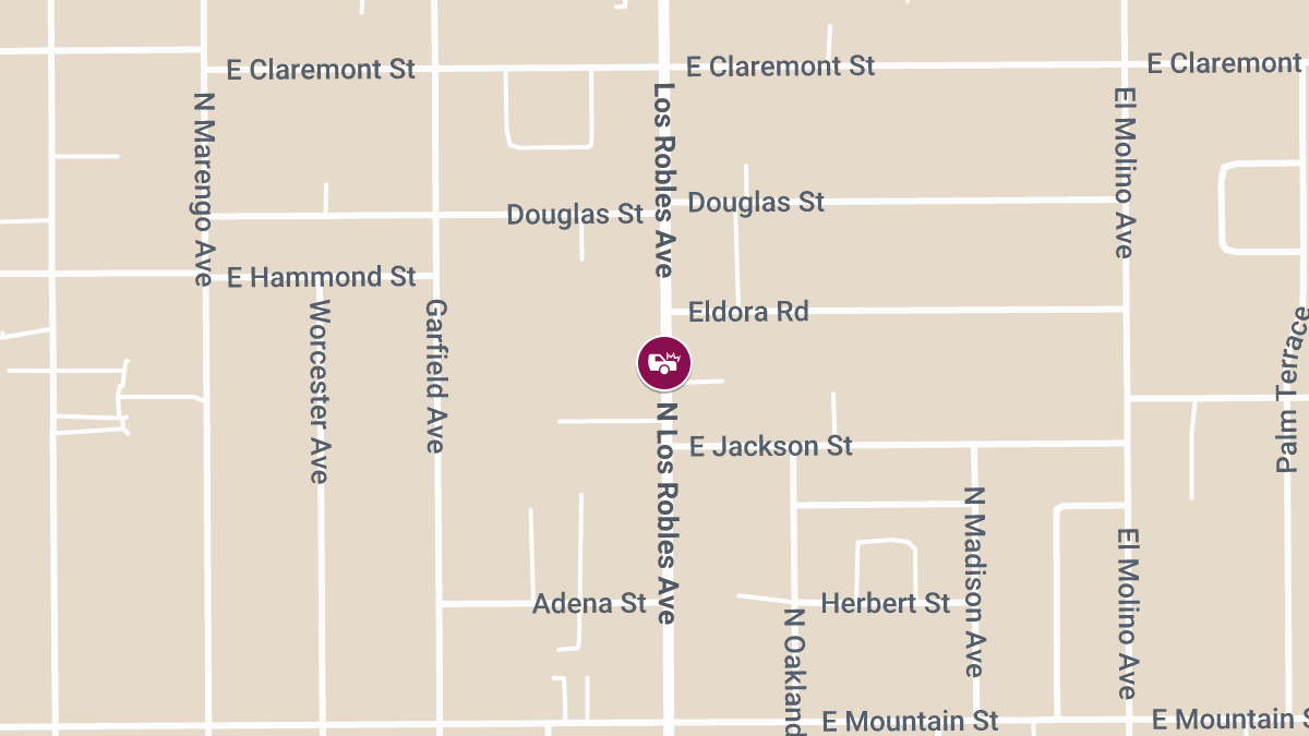 Crash with Injuries on N Los Robles Ave