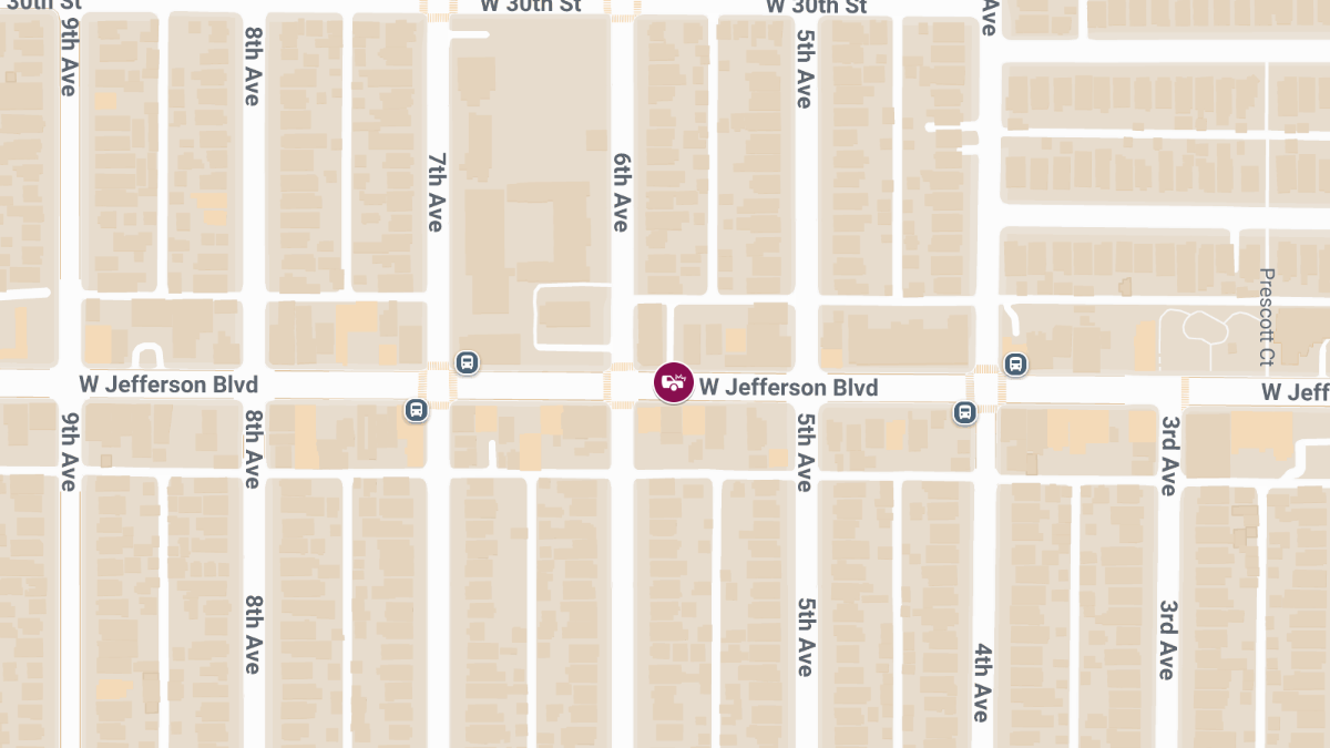 Crash with Injuries on W Jefferson Blvd