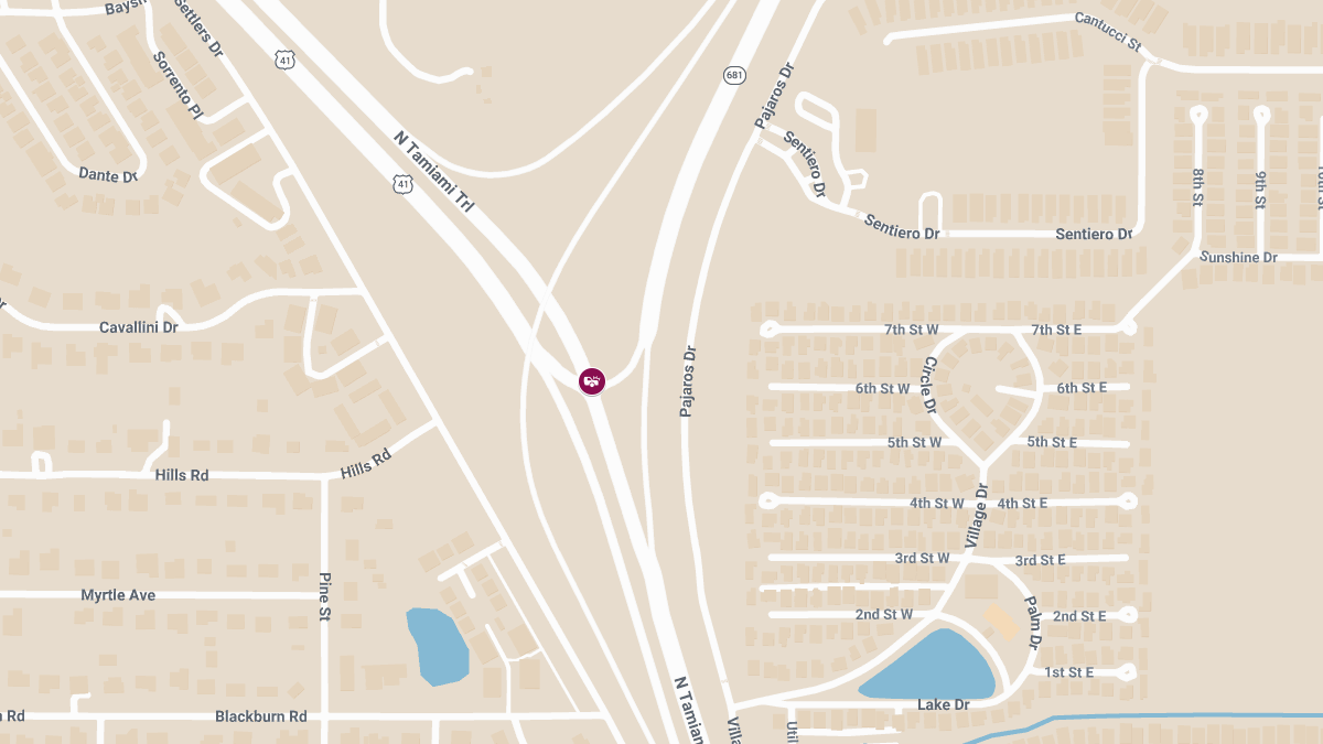 Crash with Injury at State Road 681 & N Tamiami Trl