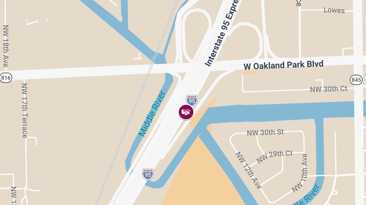 Critical Injury Crash at I-95 SB Near Oakland Park Blvd