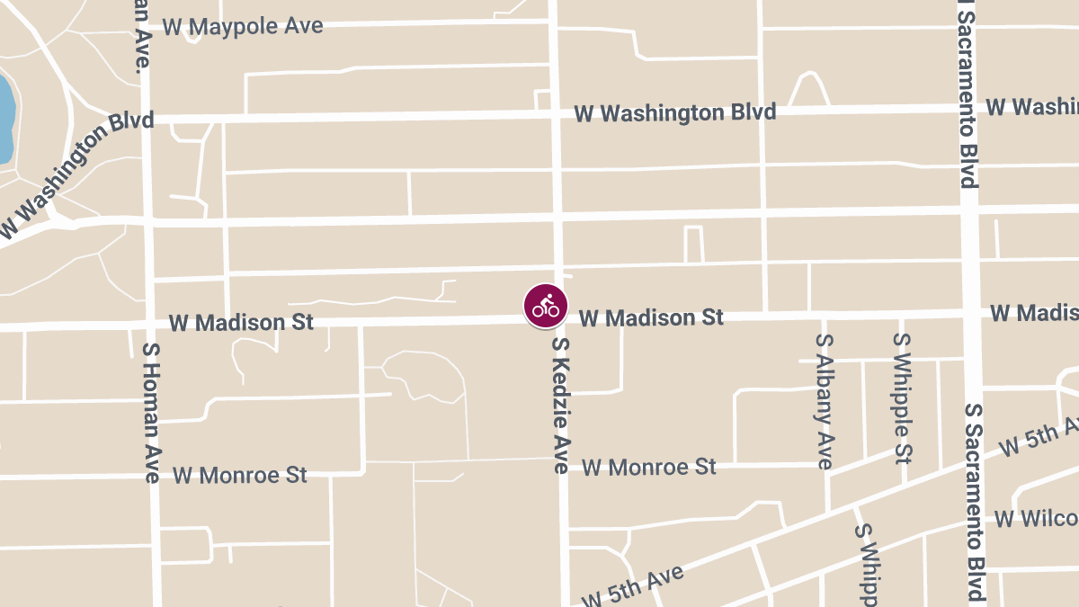 Cyclist Injured After Collision at Madison St & Kedzie Ave