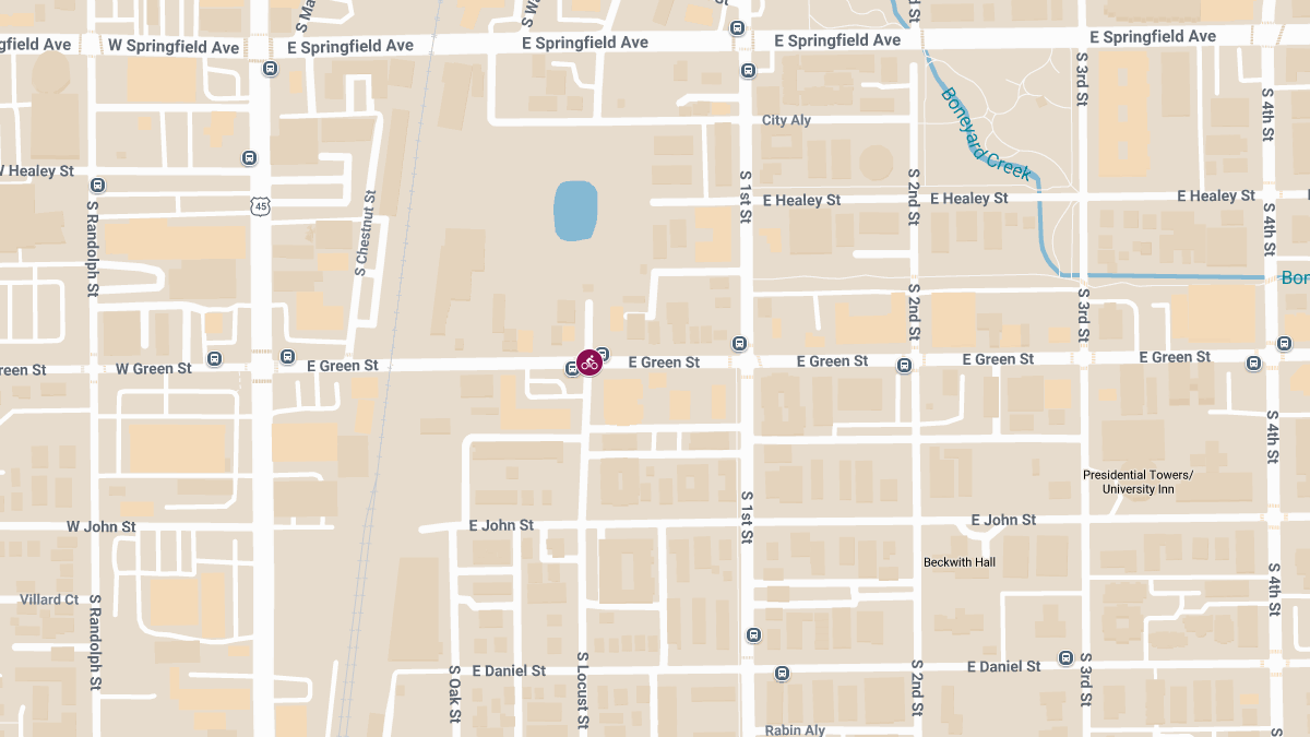 Cyclist Injured at Green St and Locust St