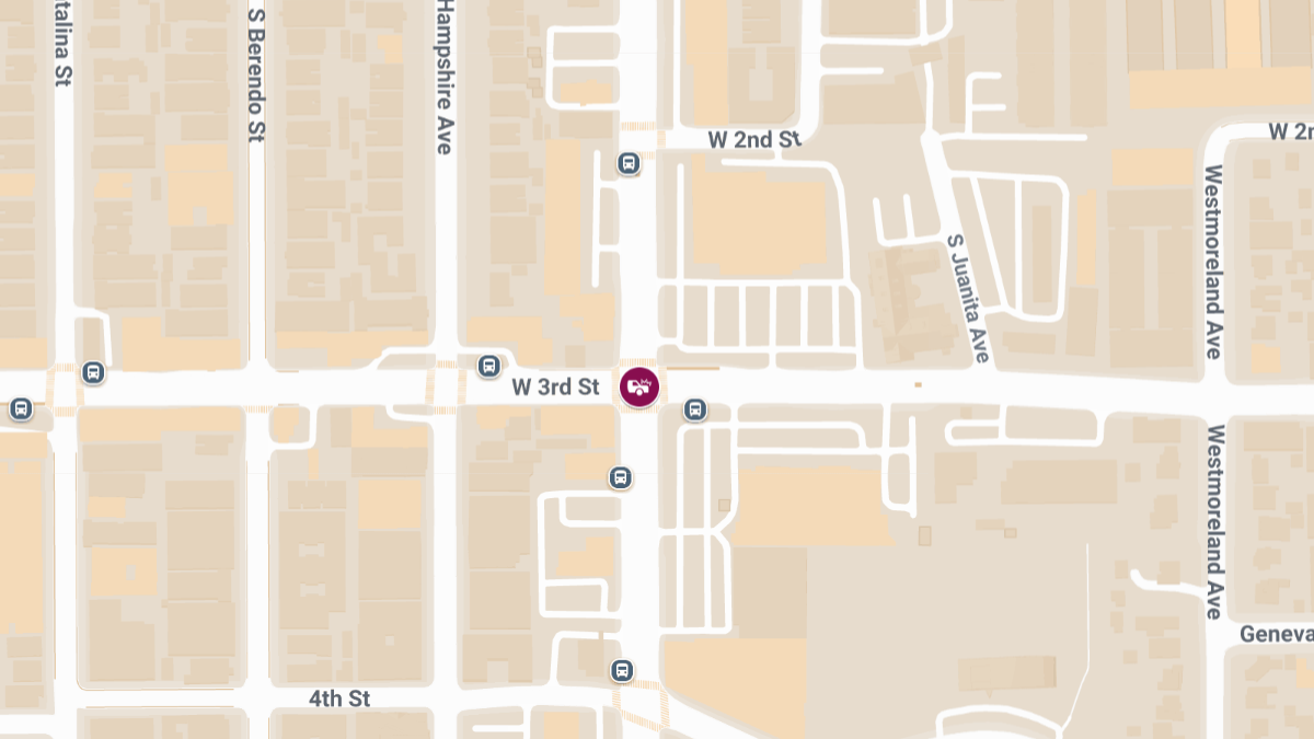 Cyclist Injured in Crash at S Vermont Ave & W 3rd St