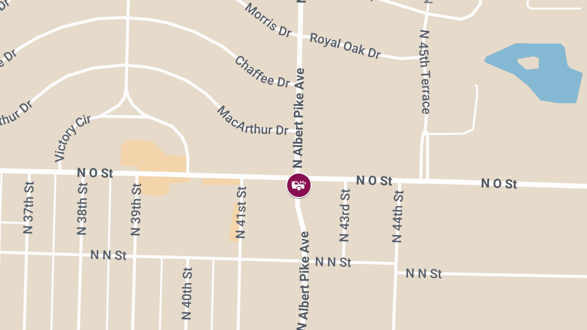 Elderly Driver Injured in T-Bone Collision at N O St & N Albert Pike Ave