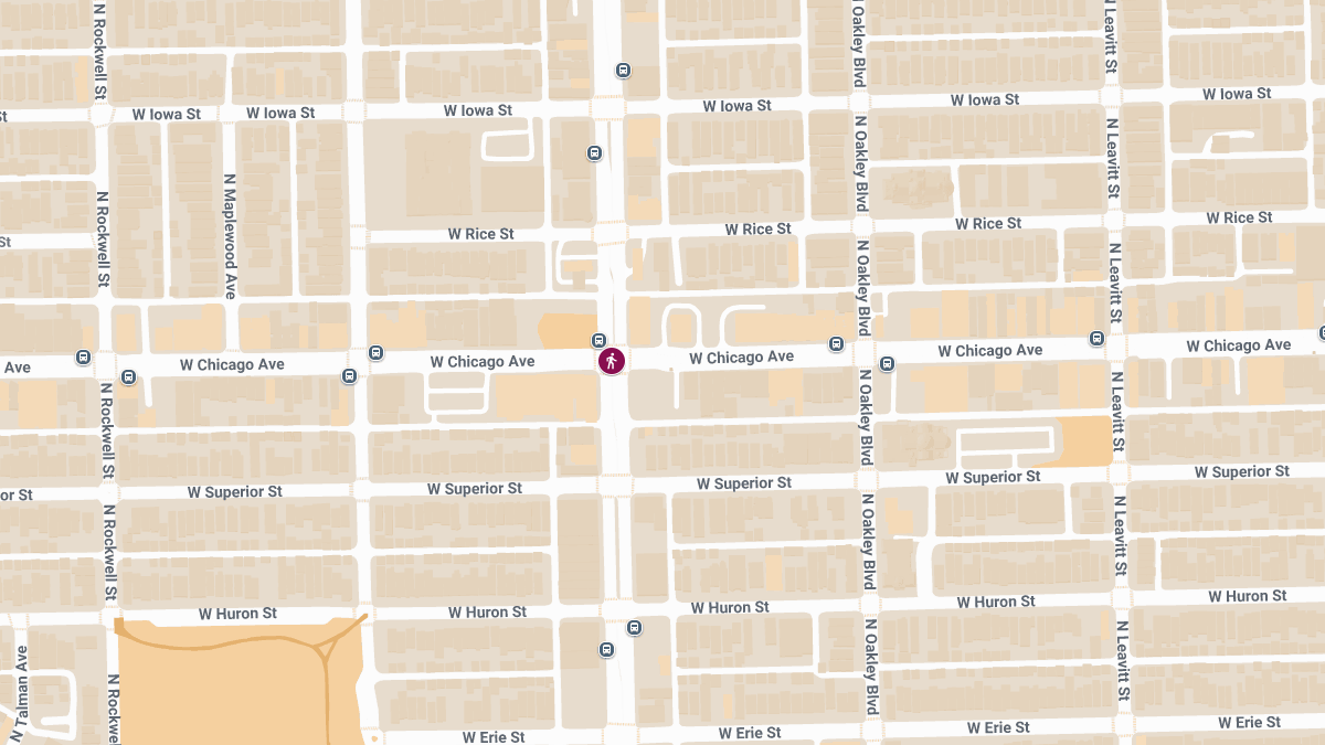 Elderly Pedestrian Injured in Collision at W Chicago Ave & N Western Ave