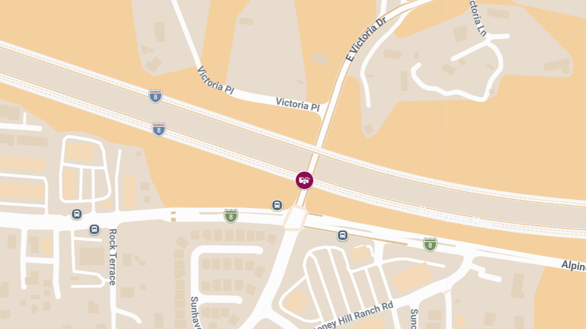 Fatal Crash on I-8 West at East Victoria Drive