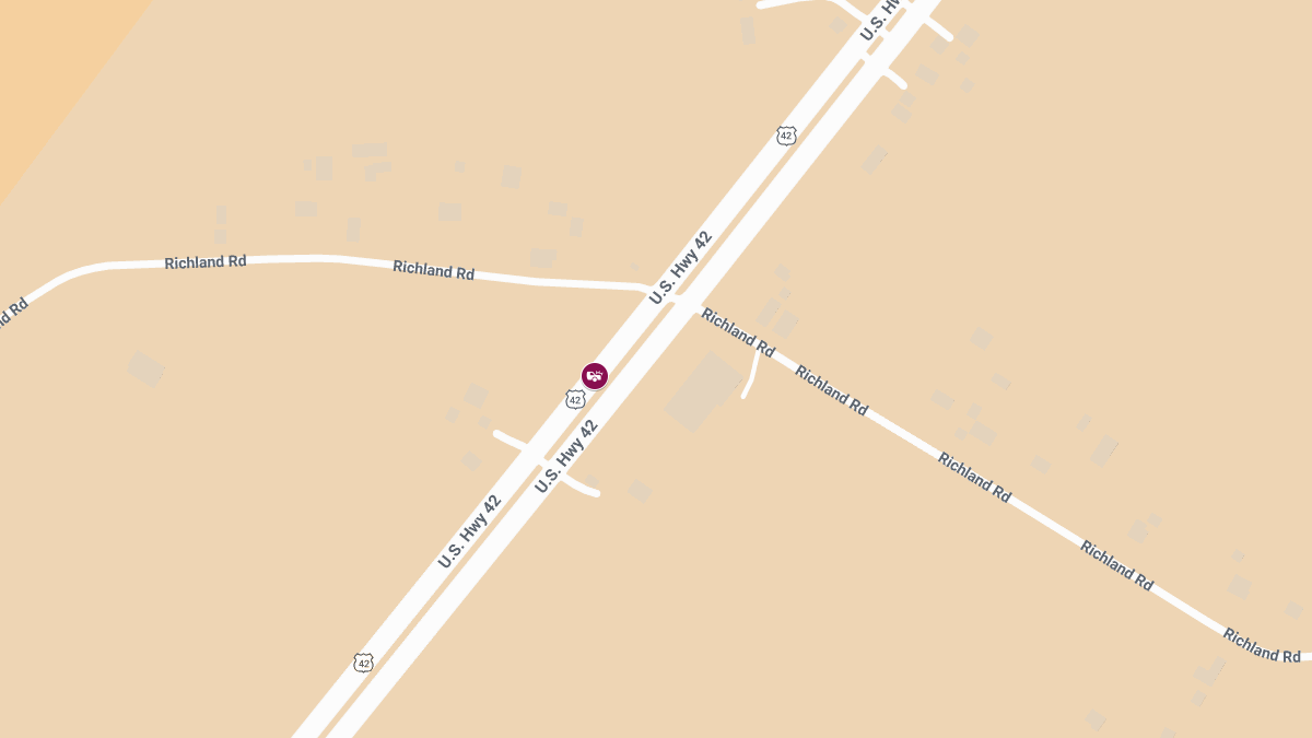Fatal Crash on U.S. Route 42 Near Richland Rd