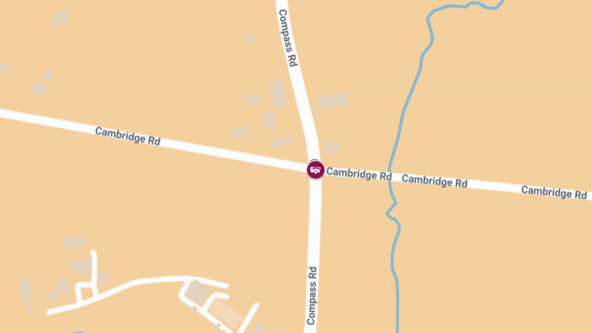 Head-On Crash With Injuries at Compass Rd & Cambridge Rd