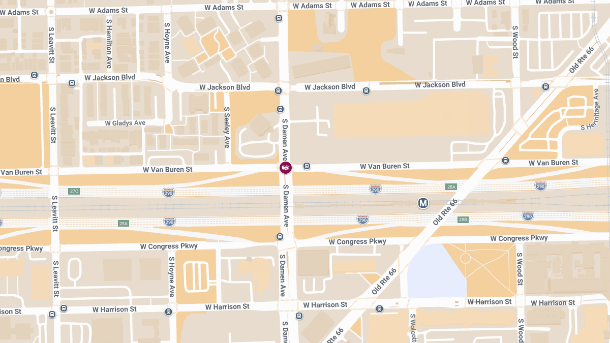 Hit-and-Run Injury Crash at Van Buren St & Damen Ave