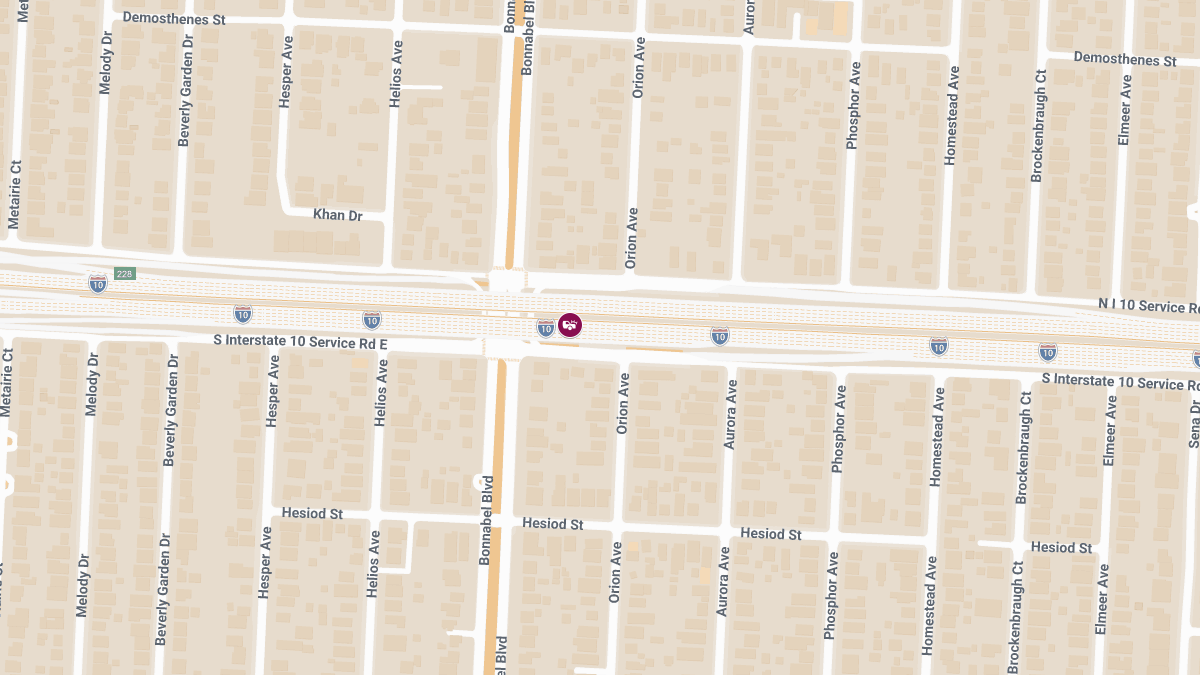 Injuries Reported After Crash on I-10 WB Near Bonnabel
