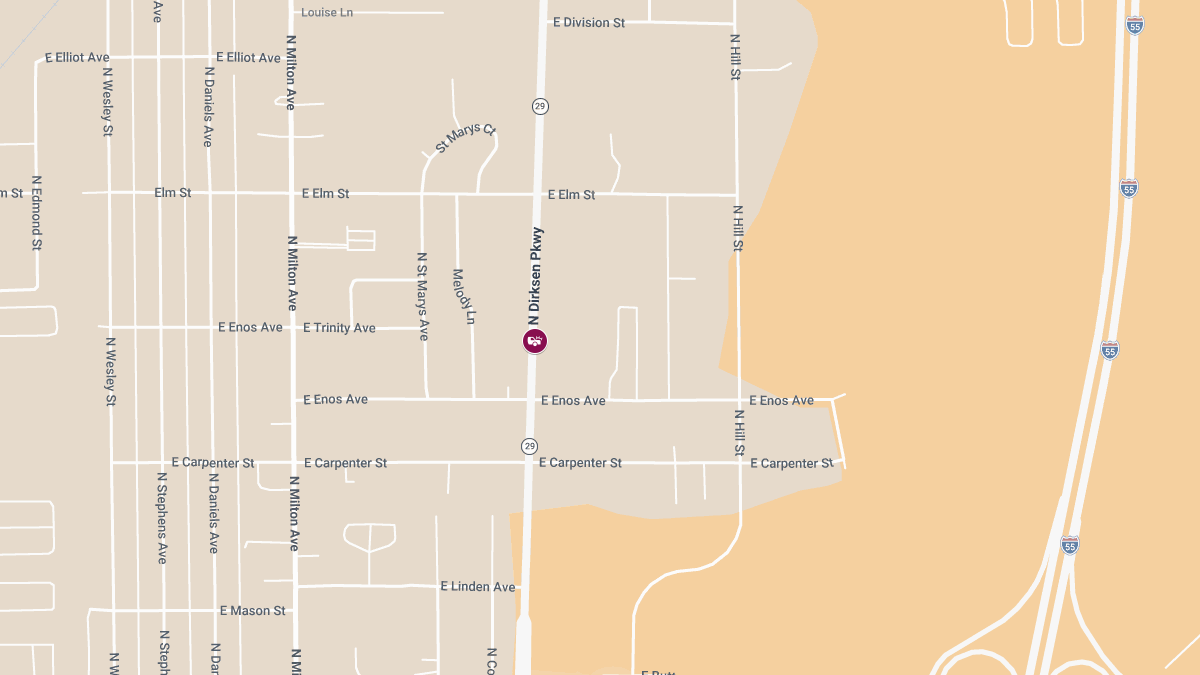 Injuries Reported After Vehicle Crash Near N Dirksen Pkwy