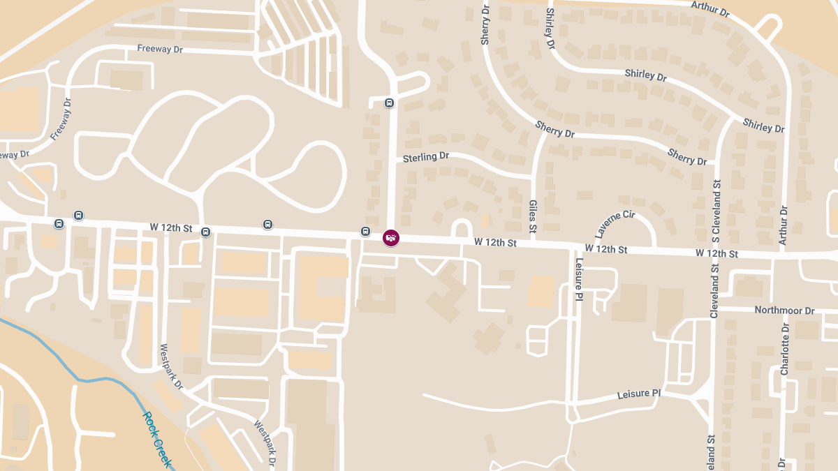 Injuries Reported After Vehicle Crash at W 12th St & S Hughes St